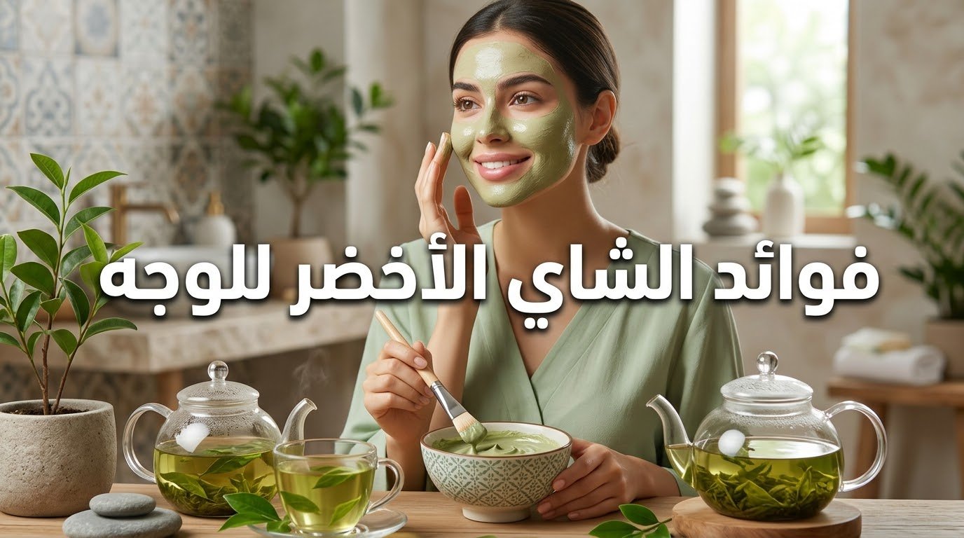 فوائد الشاي الأخضر للوجه