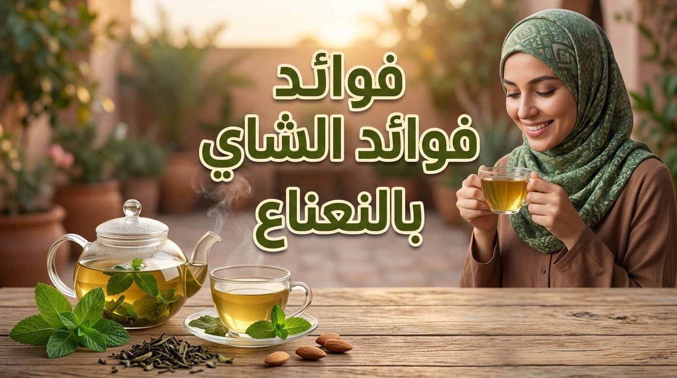 فوائد الشاي الأخضر بالنعناع